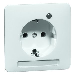 Peha Standard - Steckdose SCHUKO, reinweiß Beschriftungsfeld, LED 
