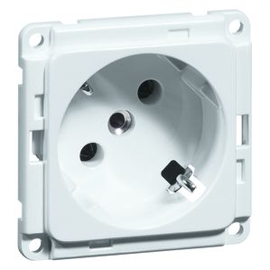 Peha Compacta - Steckdose SCHUKO Einbau, tiefschwarz 45 Grad 