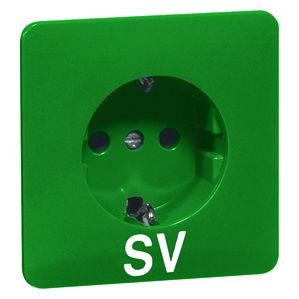 Peha - Steckdose SCHUKO, grün SV, erhöhter Berührungsschutz 
