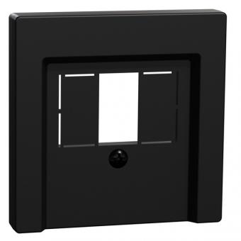 Merten  Zentralplatte für TAE/Audio, System M (schwarz matt) 