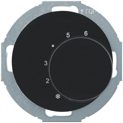 Berker Temperaturregler 230V, Wechsler (schwarz,glänzend)